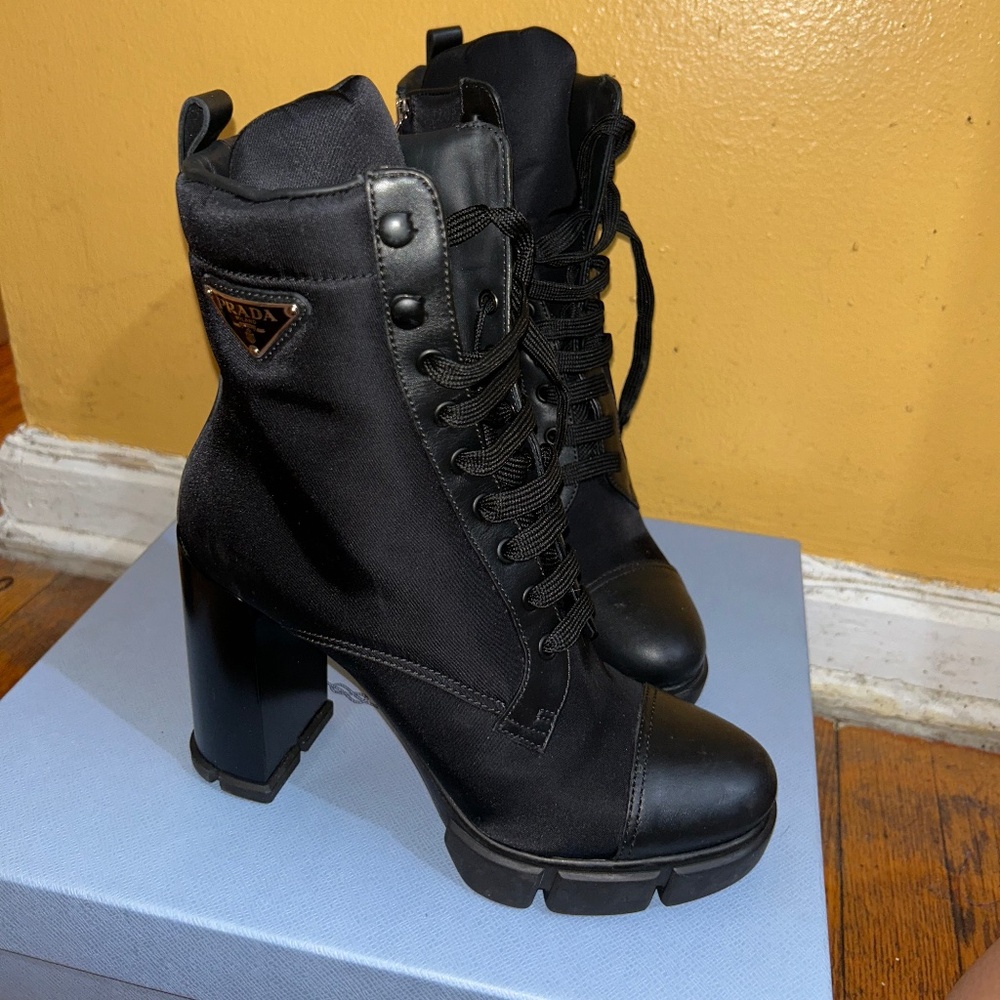 Authentic Prada nylon boots
